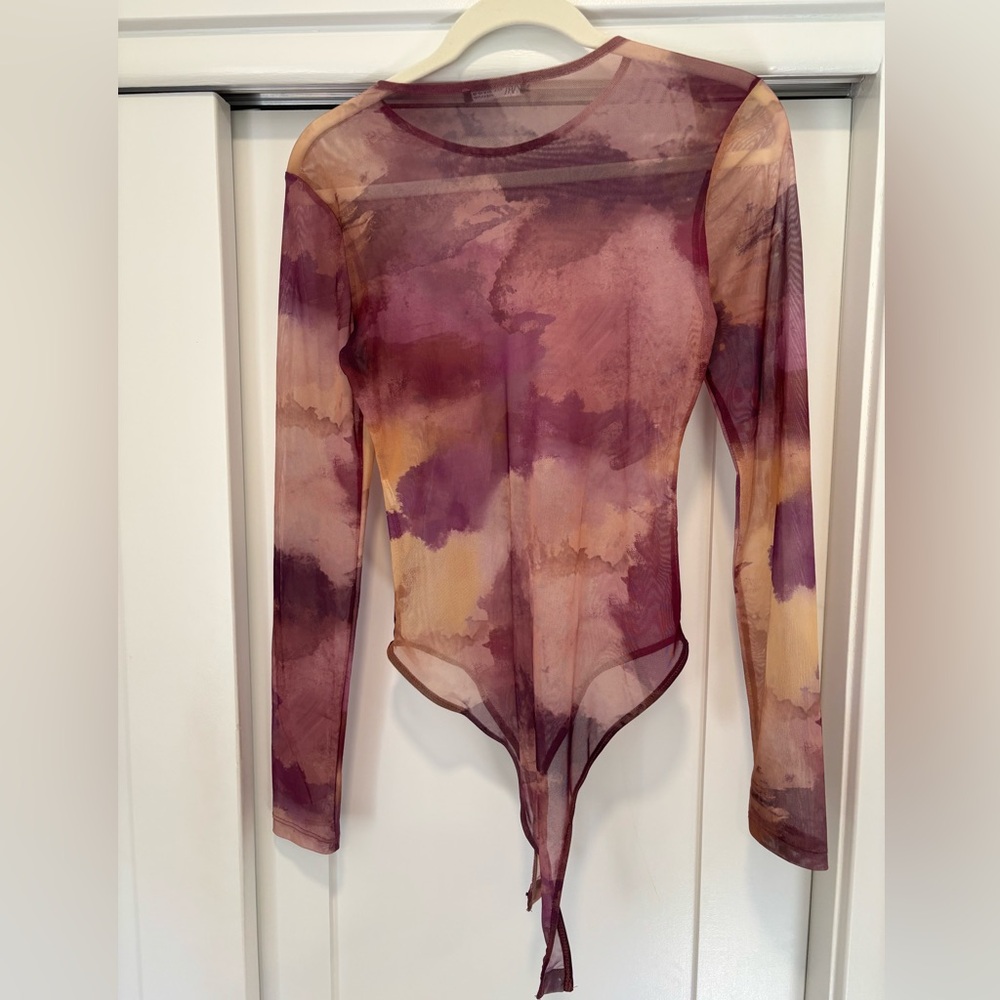 Zara Mesh Long Sleeve Bodysuit - Picture 3 of 3